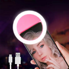 Rechargeable Selfie Ring Light Mobile Phone