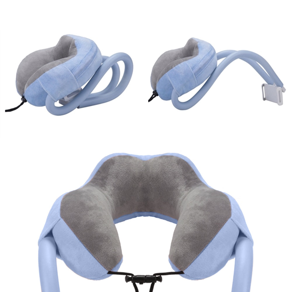 U-Shaped Neck Pillow With Gooseneck Tablet Phone Holder