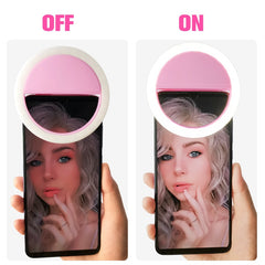 Rechargeable Selfie Ring Light Mobile Phone
