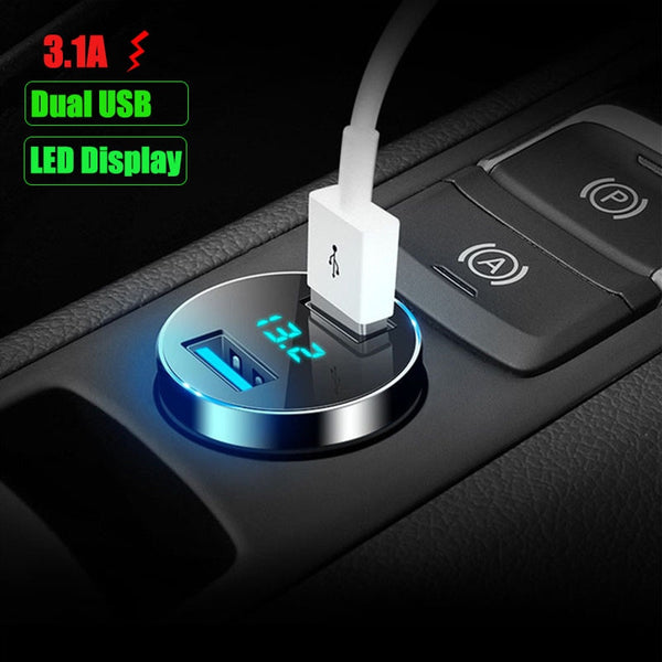 Mini Fast Charger Dual USB Car Phone for iPhone Samsung Xiaomi