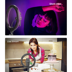 Video Lights RGB Selfie LED Ring Light Dimmable Ring Lamp With Stand Tripods Rim Of Light For TIKTOK Youtube Makeup ringlight