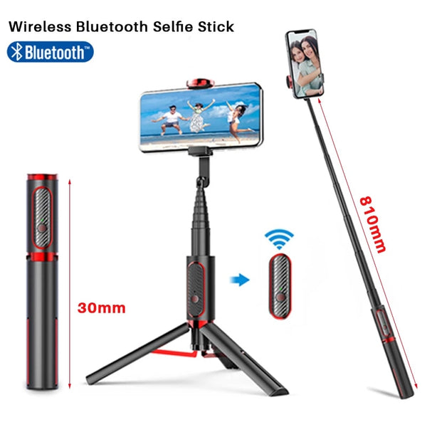 Wireless Bluetooth Selfie Stick Foldable Tripod Expandable