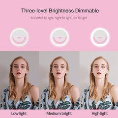 Rechargeable Selfie Ring Light Mobile Phone