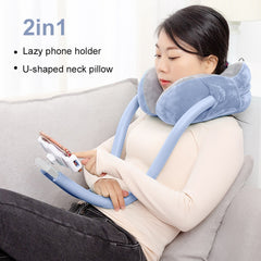 U-Shaped Neck Pillow With Gooseneck Tablet Phone Holder