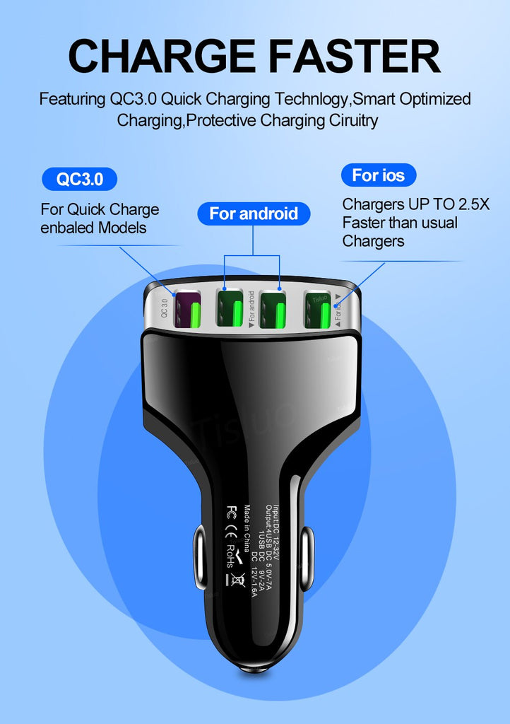 35W USB Phone Adapter Car Charger For iPhone
